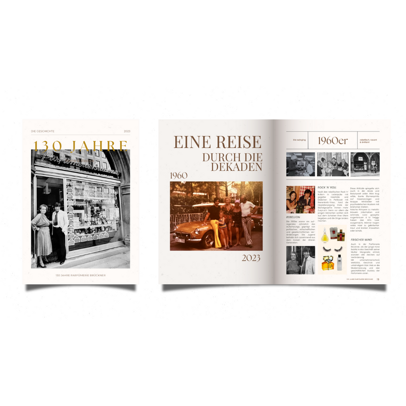 Brückner Magazin zu 130 Jahren Parfümerie Brückner